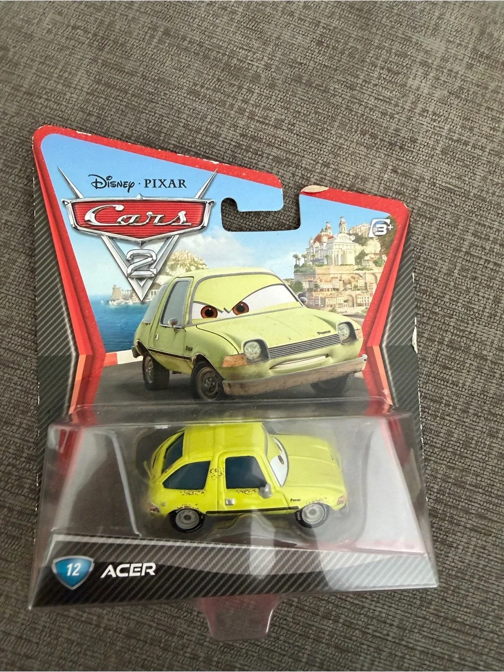 Cars 2 Disney Pixar Mattel Acer - Yellow Die-Cast Toy Car